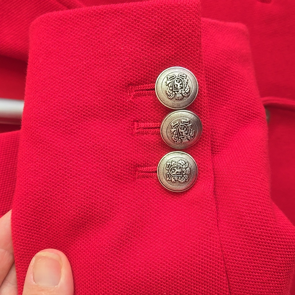 ^Banana Republic Vibrant Red Single Button Blazer Career Buisness Office - Picture 5 of 10